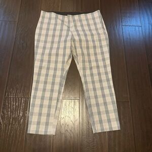 A New Day Beige Plaid Pull On Pants Women’s Plus Size 18
